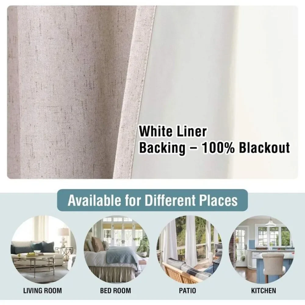 Premium 100% Thermal Insulated Blackout Curtains 2 Panel - Sage 52